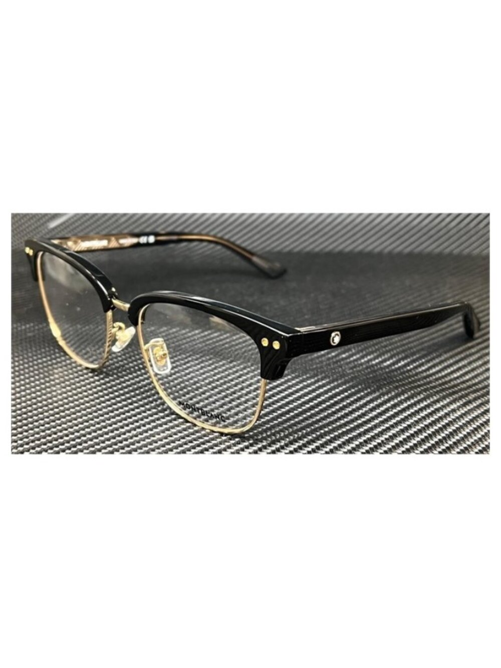 New Mont Blanc Men Black Gold Eyeglasses 55-18-145